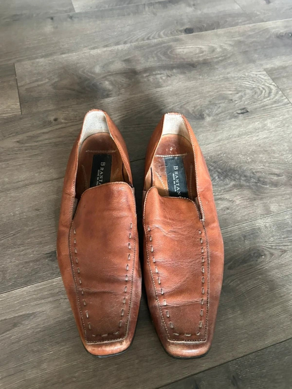brantano made in italy leather loafers size 12